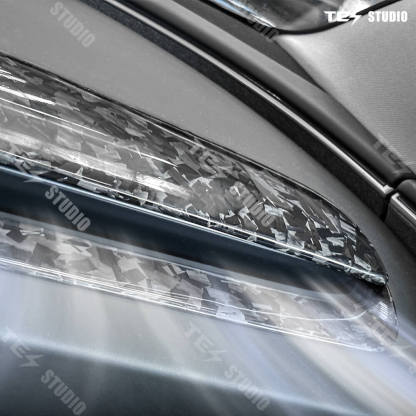 Tesstudio Tesla Dashboard Real Carbon Fiber Lightweight Trim Panel For Model 3 Highland - Elegant and Lightweight Upgrade