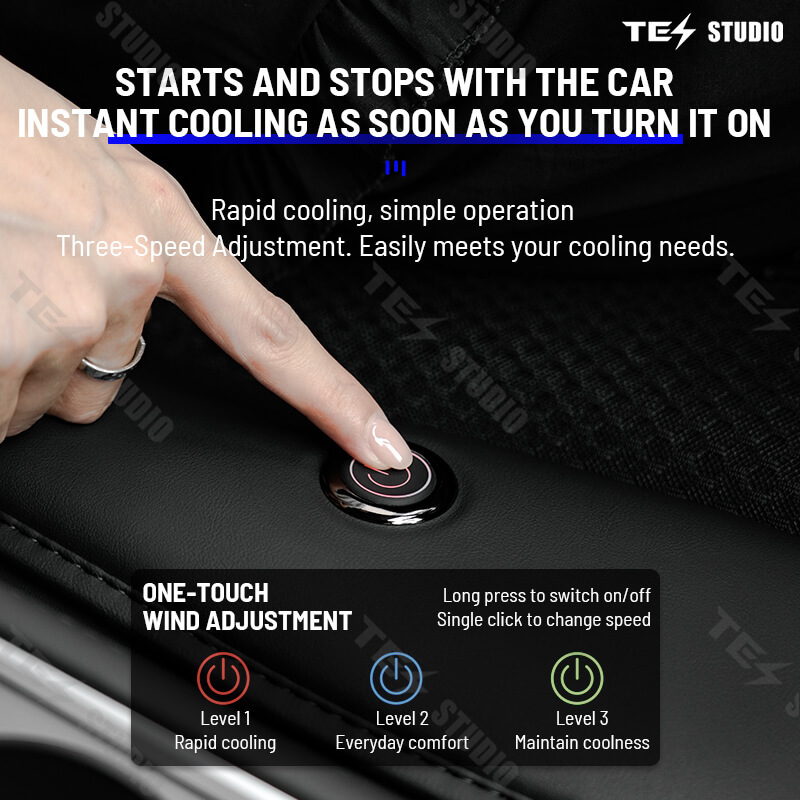 Tesstudio Tesla Ventilated Seat Cover - Black and White, Single/Double Seat Options