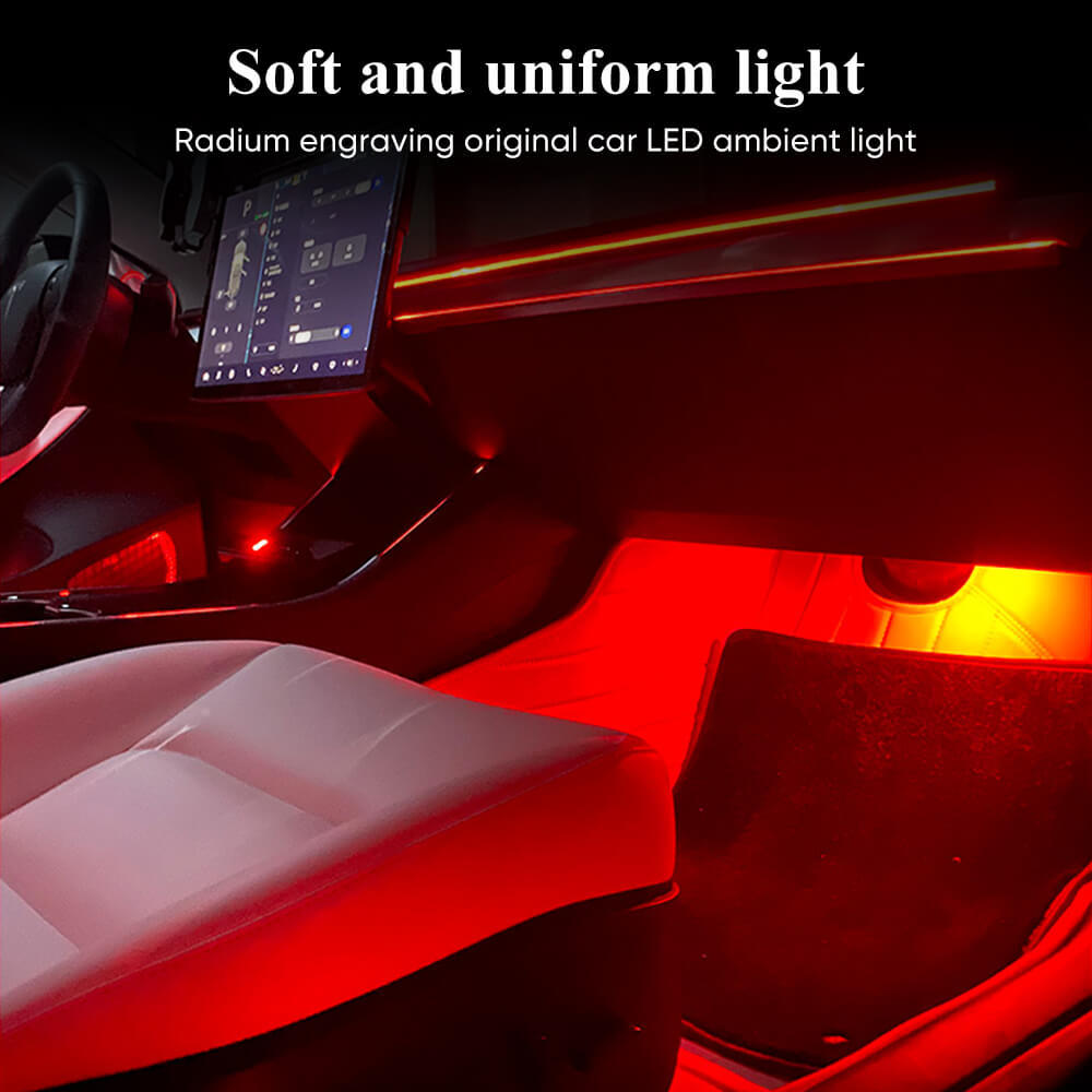 Tesstudio 2021+ Model 3/Y Laser Carving Ambient Lighting Upgrade Kit-Tes studioLighting Upgrade,Model 3,Model Y,Model Y interior,Model 3 interiortesla accessories