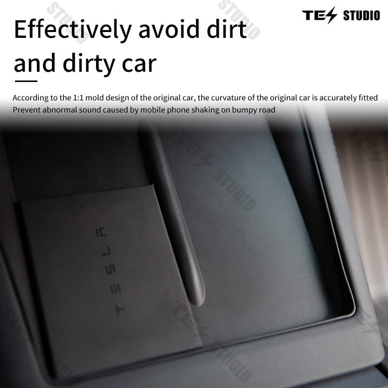 Tesstudio Wireless Charging Mat with Storage for Tesla Model 3 Highland