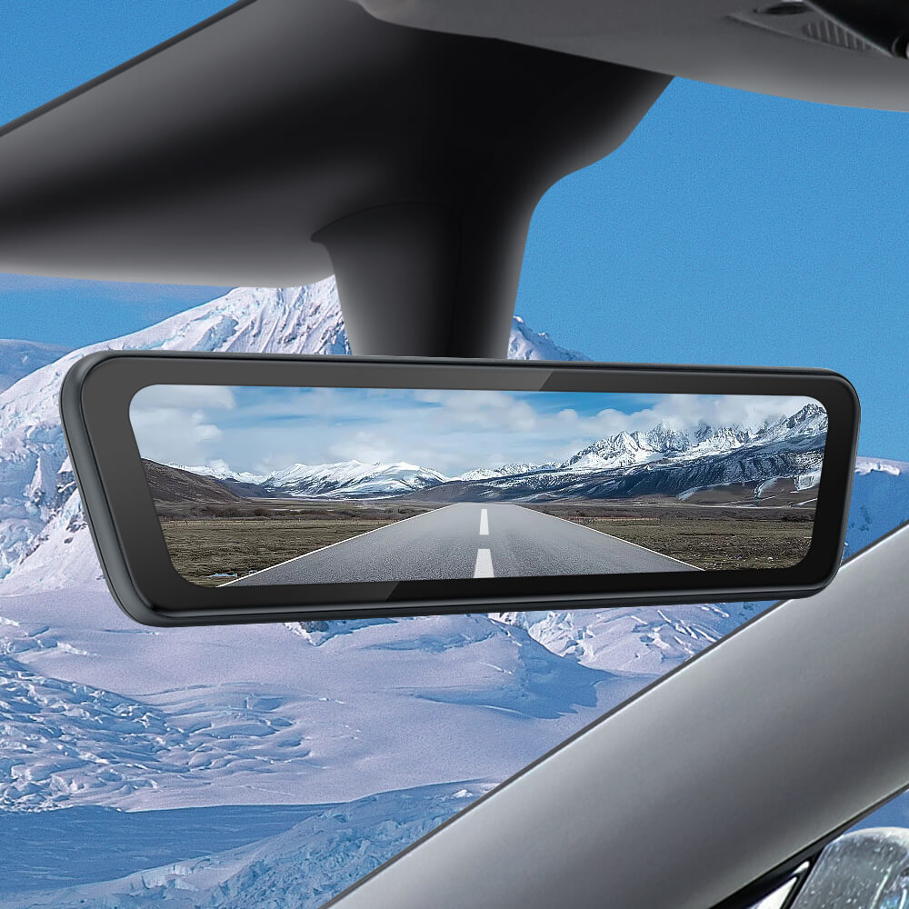 Tesstudio Tesla Model 3/Y/3 Highland Advanced Streaming Rearview Mirror with Night Vision-Tes studioModel 3 Highland interior,Model 3 interior,Model Y interior,Model 3 Highland,Model Y,Model 3,Interiortesla accessories