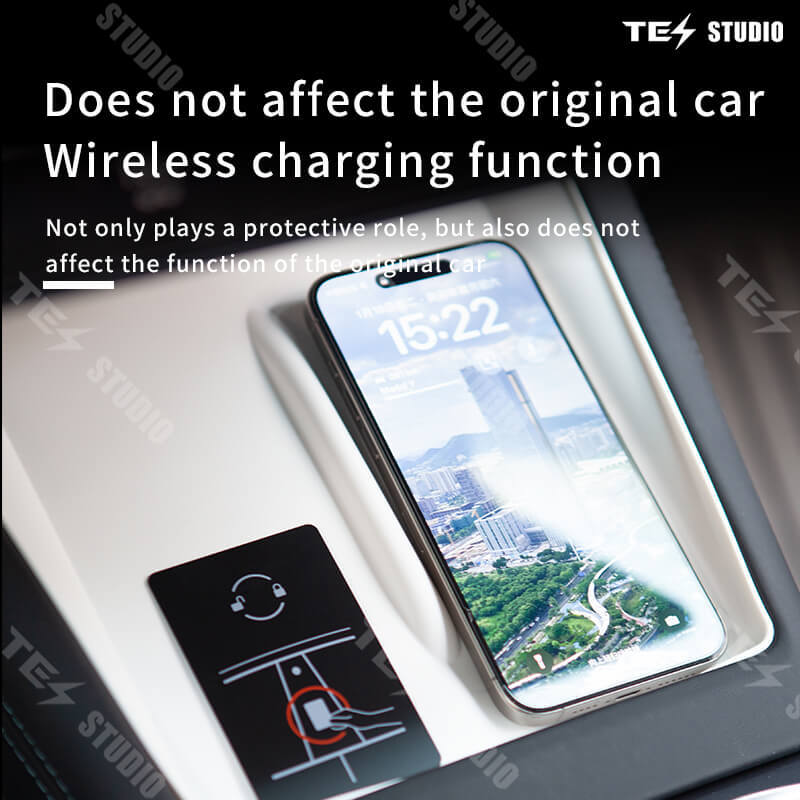 Tesstudio Wireless Charging Mat with Storage for Tesla Model 3 Highland