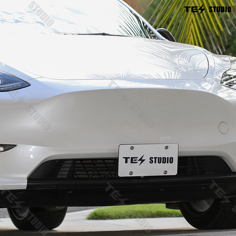 Tesstudio Model 3/Model Y License Plate Frame with Key Lock - Secure and Stylish