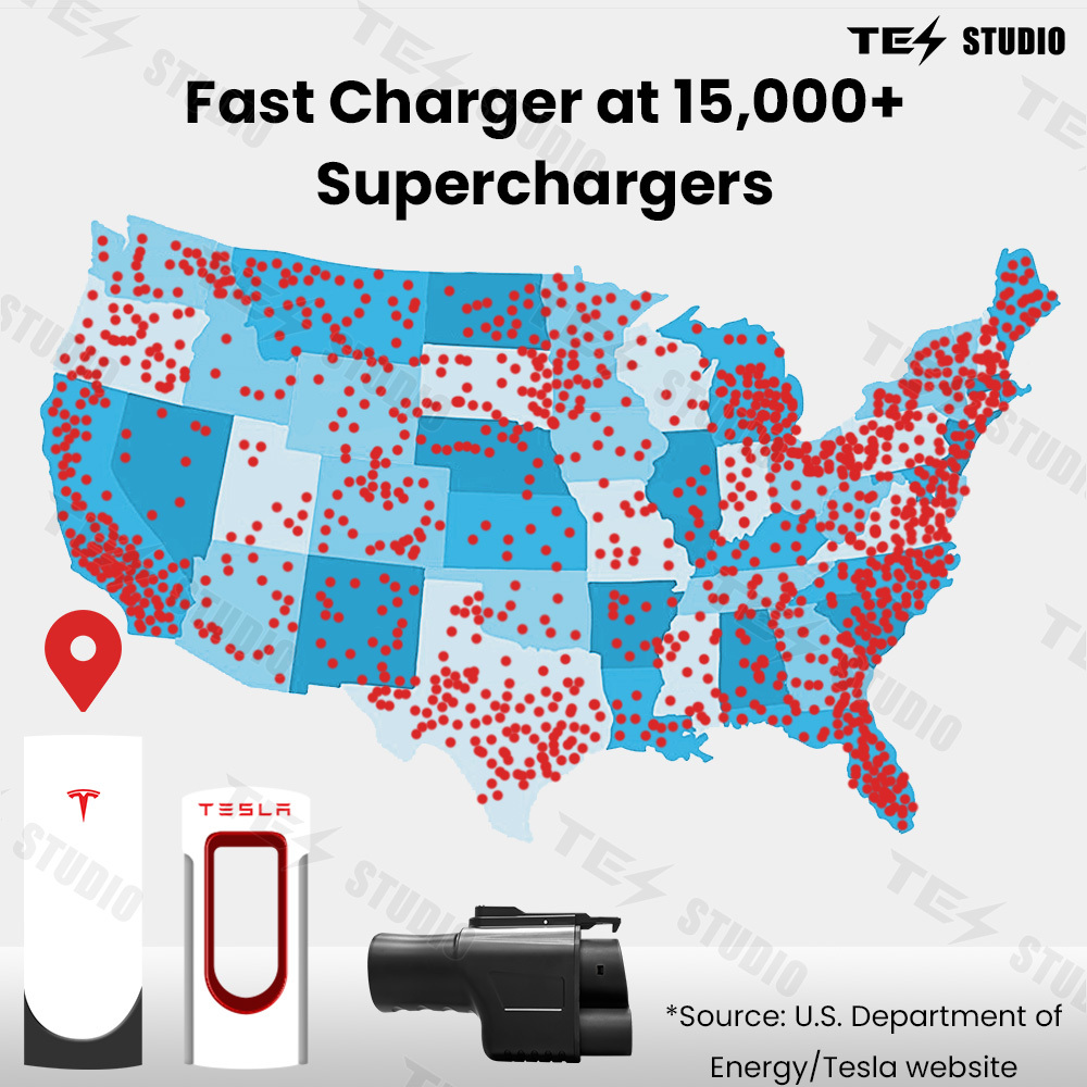 Tesstudio tesla supercharger to ccs adapter Fast Charging for DC Fast Charging and can also charge other brand electric vehicles