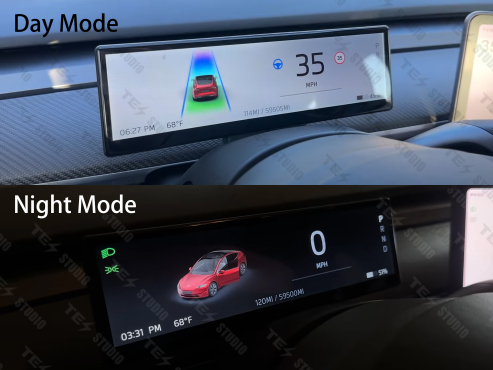 Tesla Speedometer Design Model 3/Y/Model 3 Highland 8.8-inch Speedometer Instrument Cluster ...