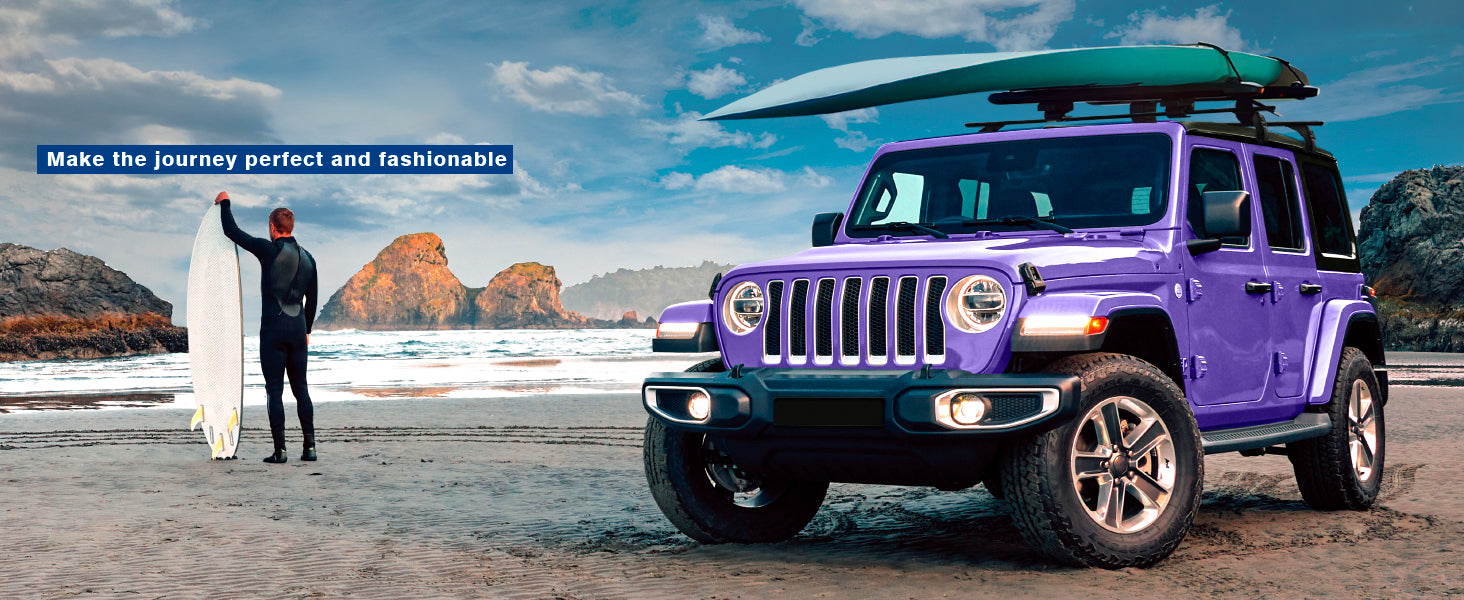 Roof Rack Cross Bars For Jeep Wrangler JK JL Gladiator JT 2007-2025 with Anti-Theft Metal Lock