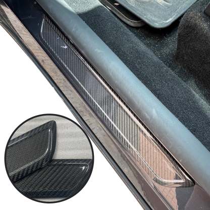 Tesla Model Y Juniper Door Sill Protector Door Sill Threshold Scuff Plate Trim Tesstudio? 4Pcs