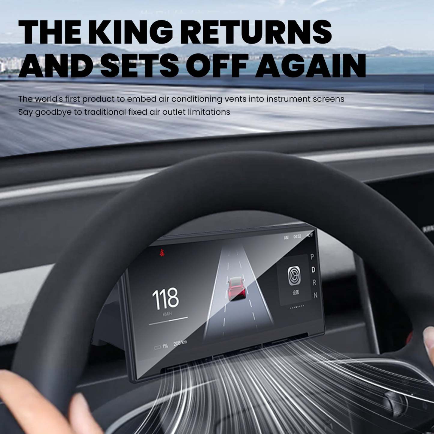 F9 Pro CarPlay Dashboard Display for Tesla Model 3/Y & Highland