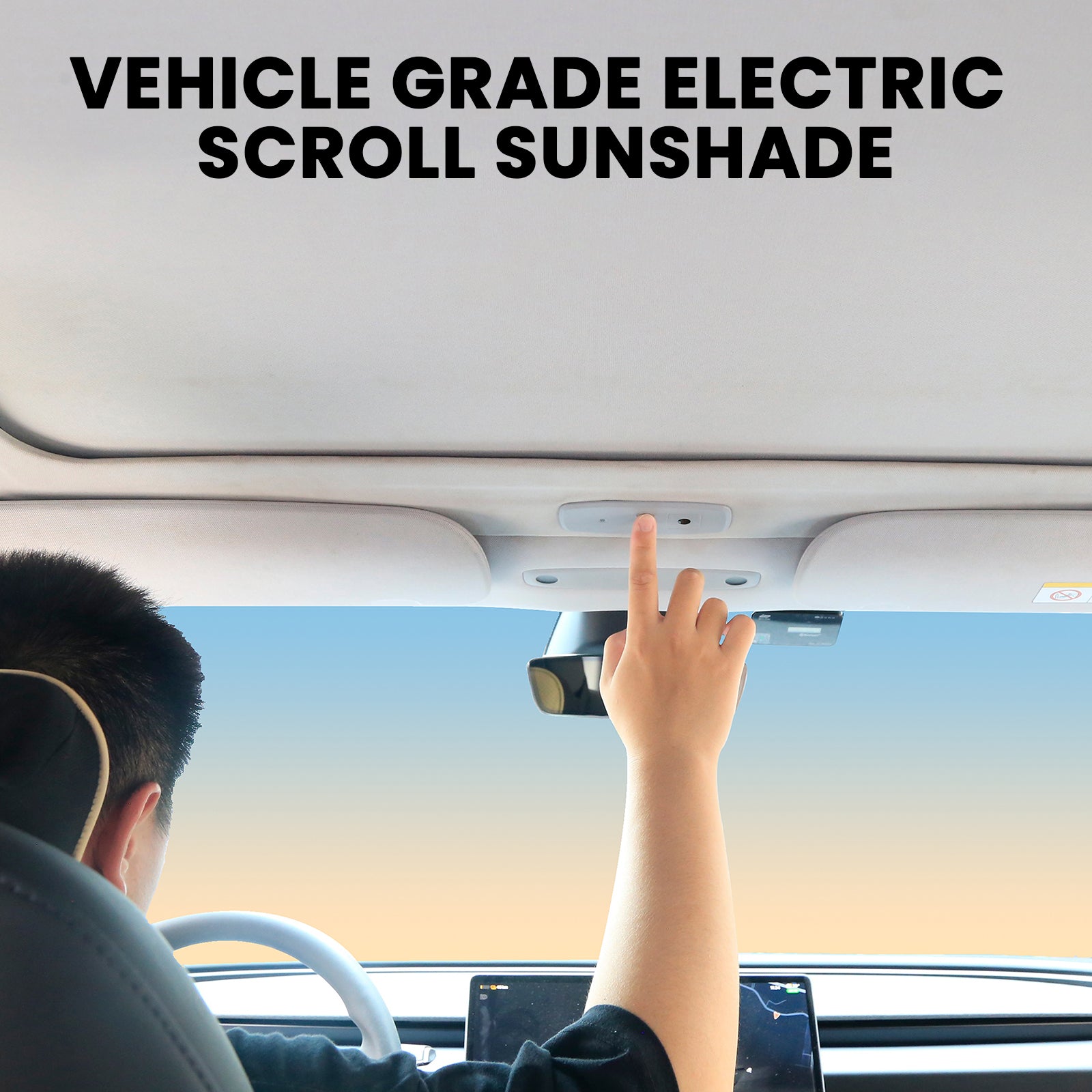 Tesla Model 3/ 3 Highland Power Sunshade Voice & Gesture Controlled Electric Sun Shade Tesstudio?