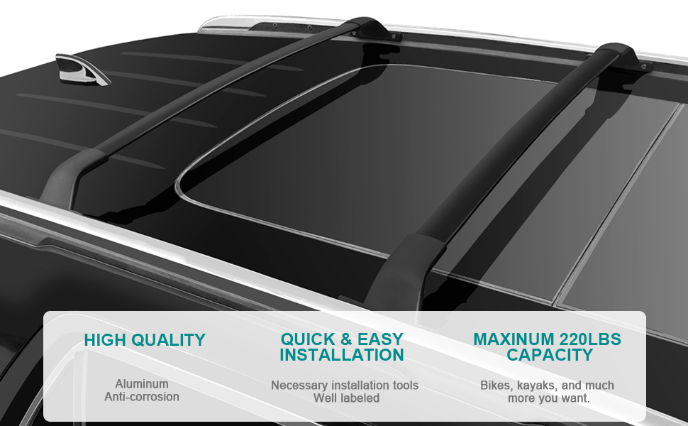Roof Racks Cross Bars for Ford Expedition/Max 2018-2025 & Lincoln Navigator 2018-2024