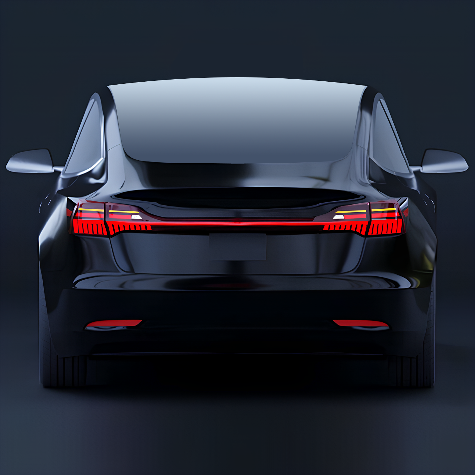 Full Width LED Tail Lights Brake Signal Taillights for Tesla Model Y | Tesstudio®