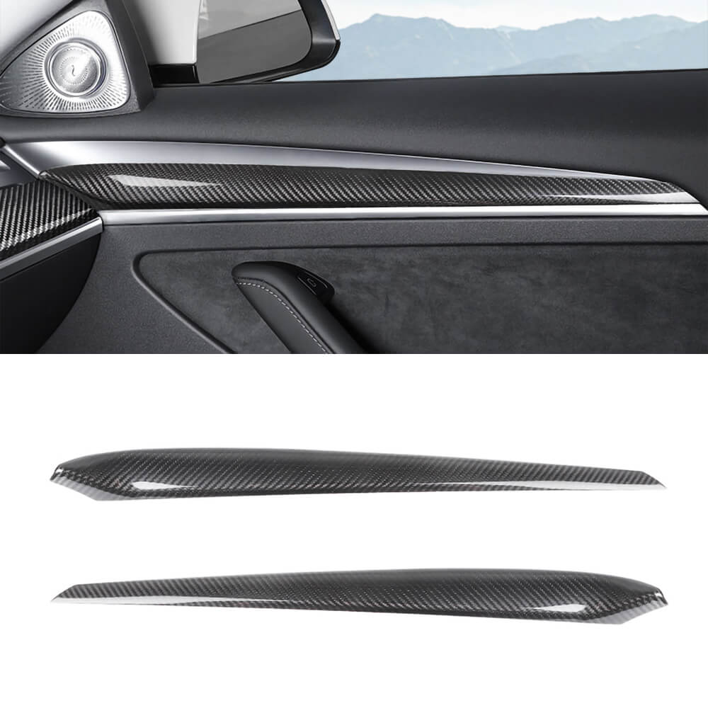 Model 3/Y Real Carbon Fiber Dashboard & Front Door Trim Panel Replacement Kit