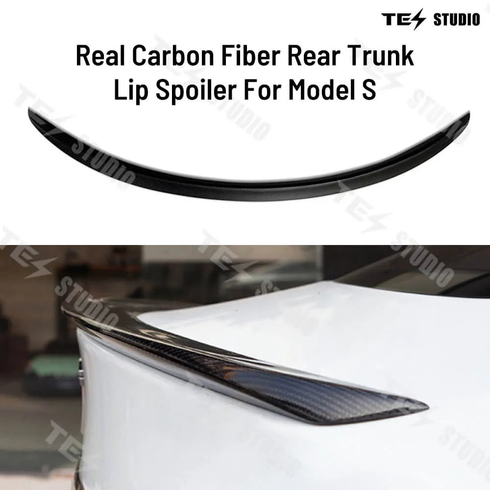 Tesstudio Tesla Model S Carbon Fiber Trunk Spoiler (2014-2023) Tail Wing