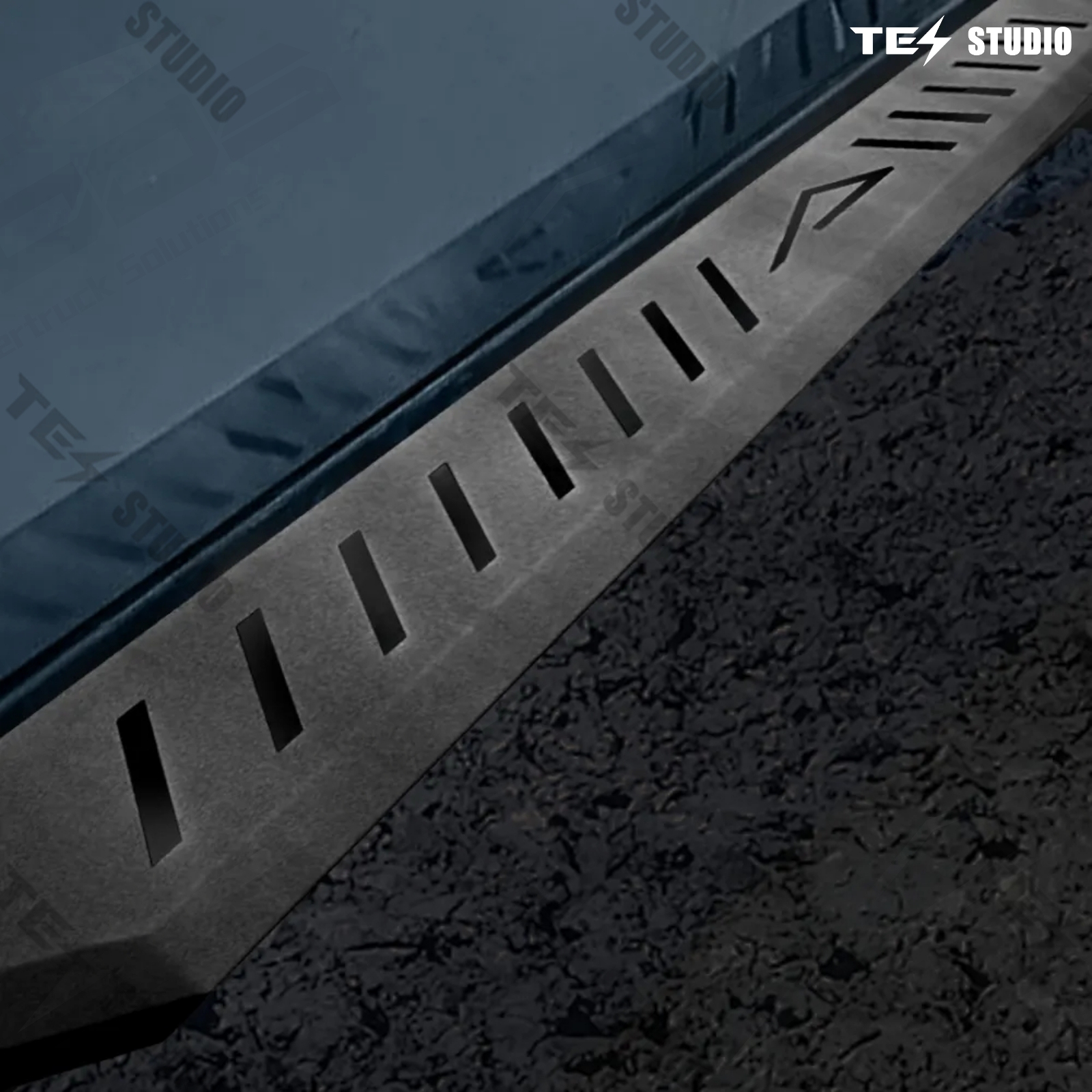 Tesstudio Cybertruck Accessories Running Boards Side Steps Exterior Brackets Nerf Bars for Tesla Cybertruck