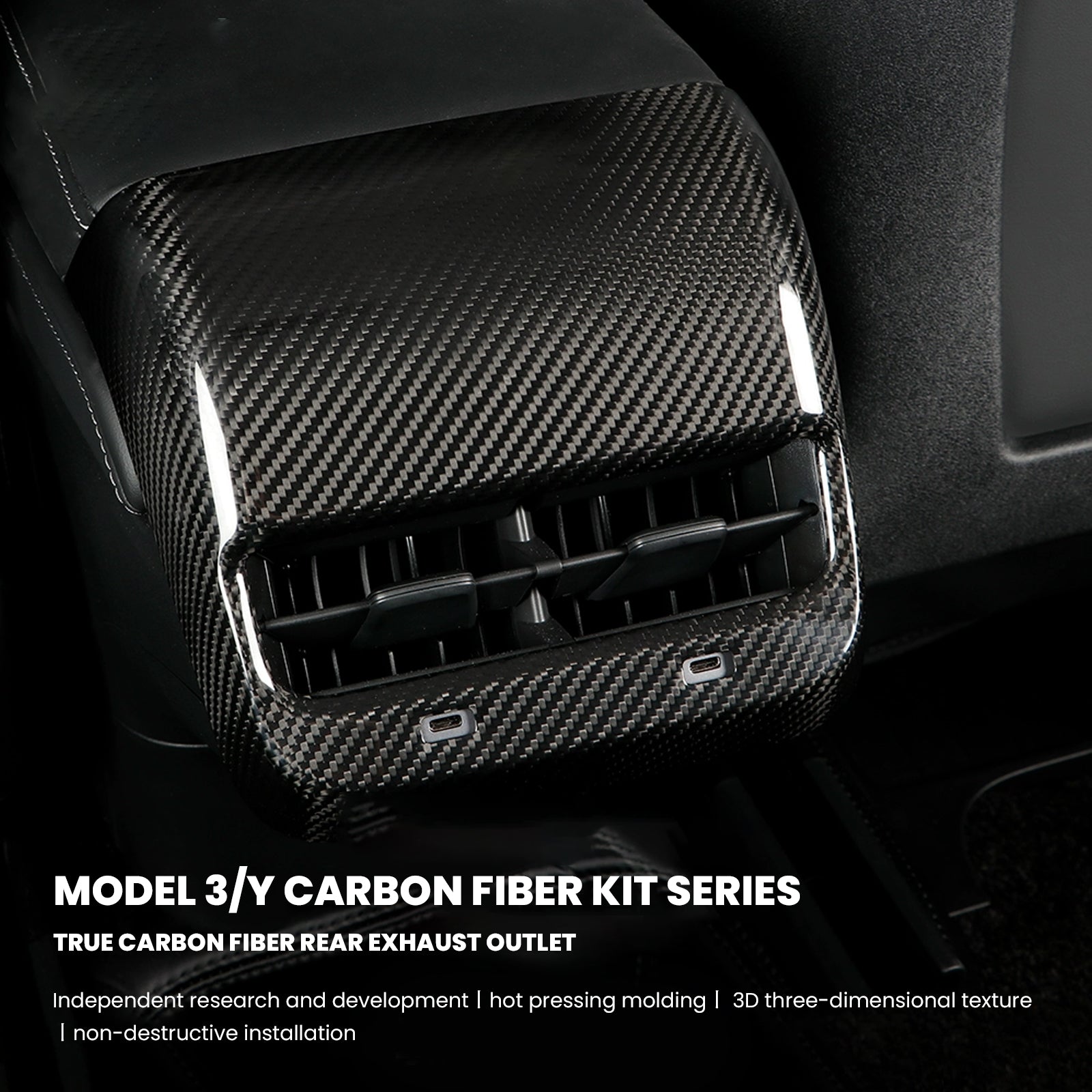 Tesla Model 3/Y Rear Air Outlet Vent Trim Cover Tesla Accessories Tesstudio?