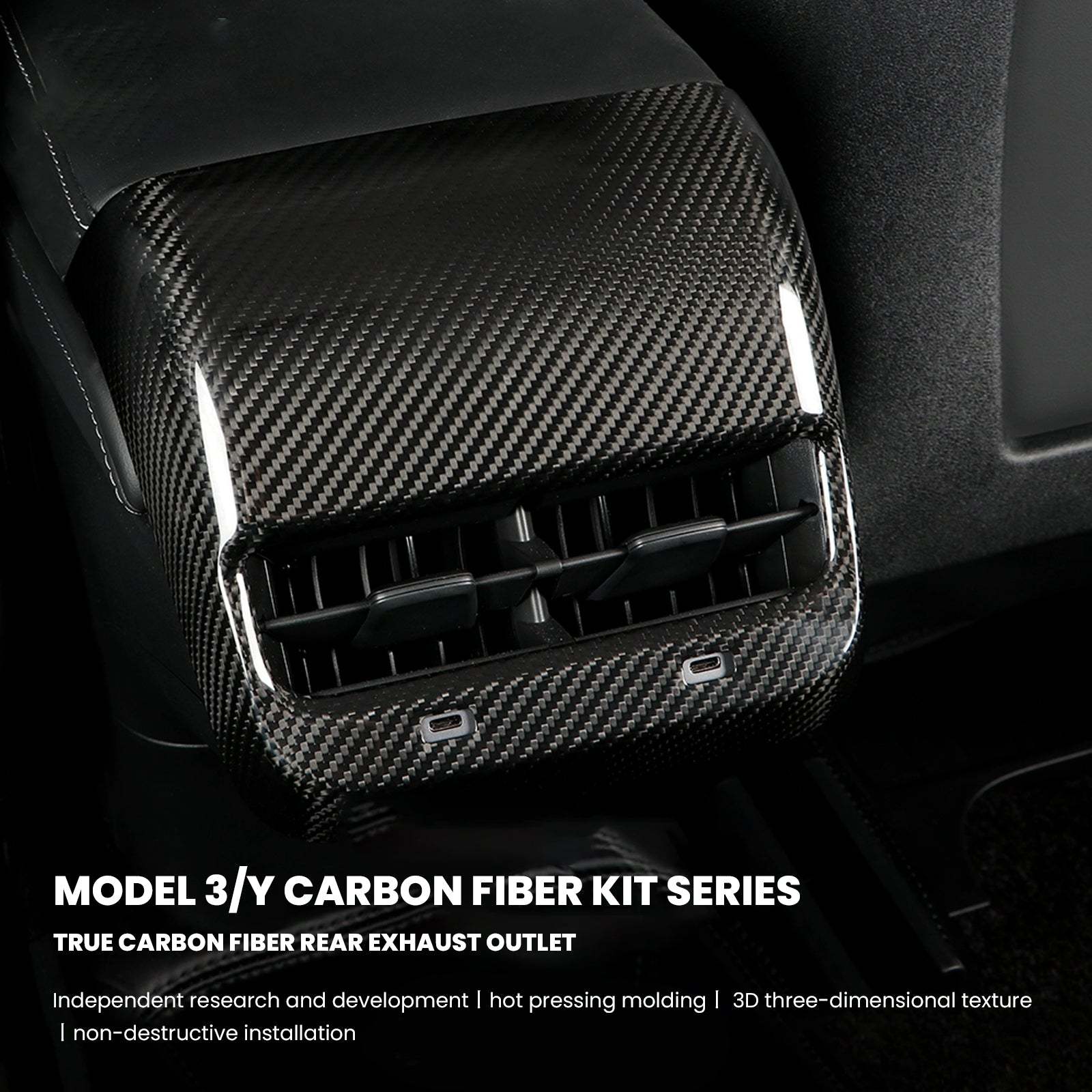 Tesla Model 3/Y Rear Air Outlet Vent Trim Cover Tesla Accessories Tesstudio?