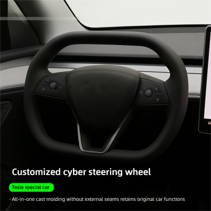 Premium Heated NAPPA Leather Cyberpack V2 Steering Wheel for Model 3 highland /Model Y junpier