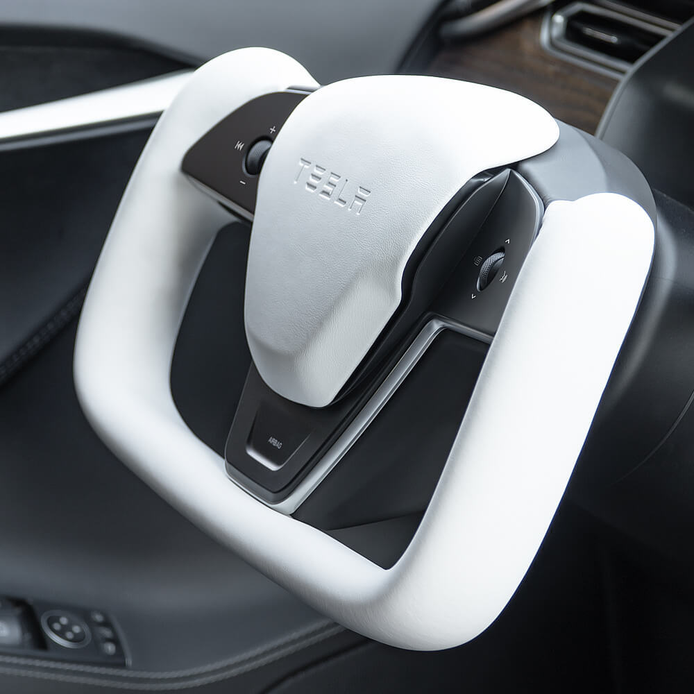 Tesstudio Custom Comfort & Style Yoke Steering Wheel Upgrade - For Tesla S/X (2012-2020)-Tes studioModel S interior,Model X interior,Steering Wheel,Model X,Model Stesla accessories