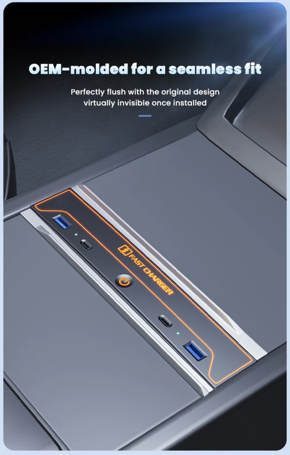 Tesla Model 3 Highland Center Console USB Hub Docking Station Fast Charger With Dynamic Ambient Light Tesstudio?