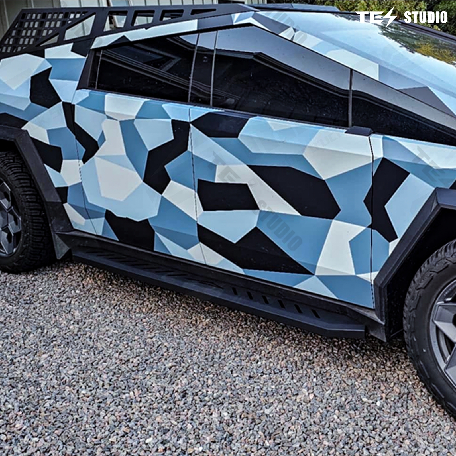 Tesstudio Cybertruck Accessories Running Boards Side Steps Exterior Brackets Nerf Bars for Tesla Cybertruck