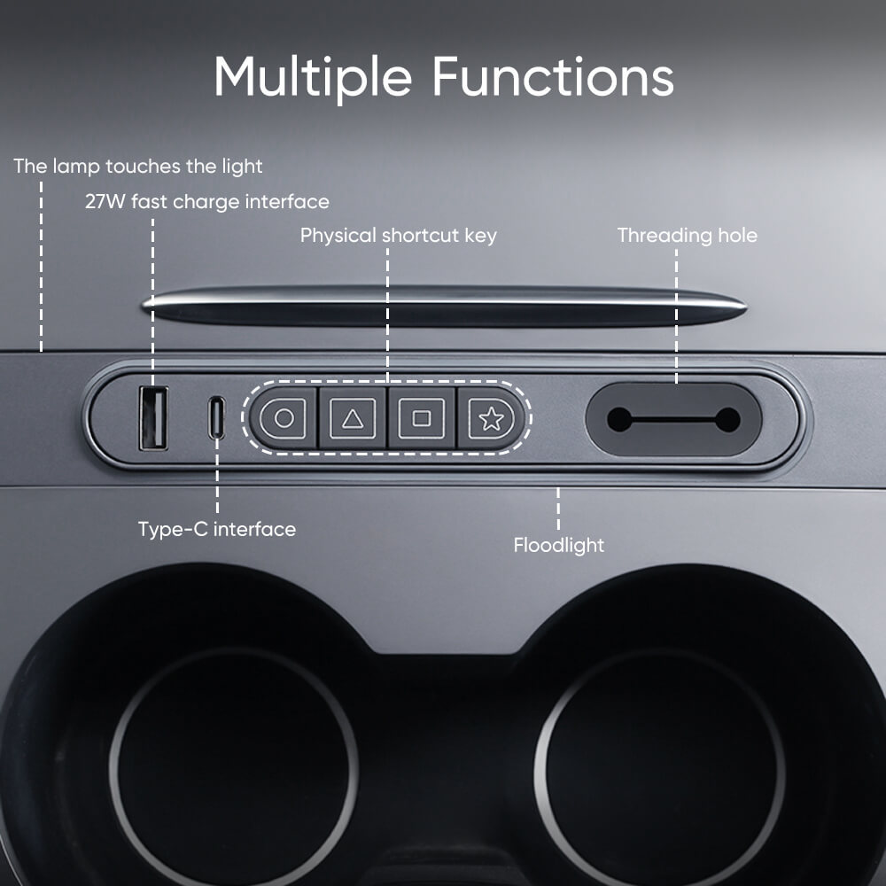 Tesstudio 2021+ Model 3/Y Smart Control Expansion Dock: Enhanced Interior Functionality-Tes studioInterior,Model 3 Highland interior,Model Y interior,Model 3 interior,Model 3 Highland,Model 3,Model Ytesla accessories