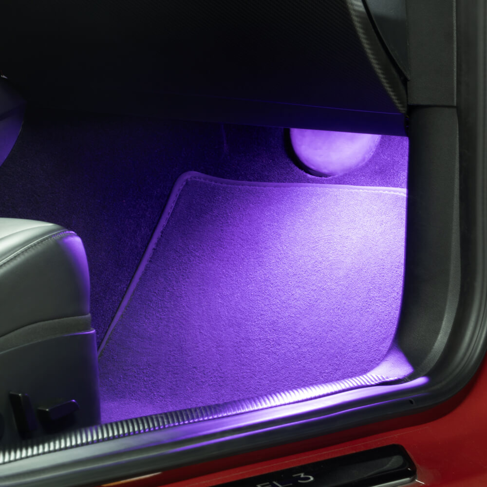 Tesstudio Premium Metal Shell Footwell Lights - Perfectly Customized Lighting Upgrade for Model Y/Model 3 and Model S/X