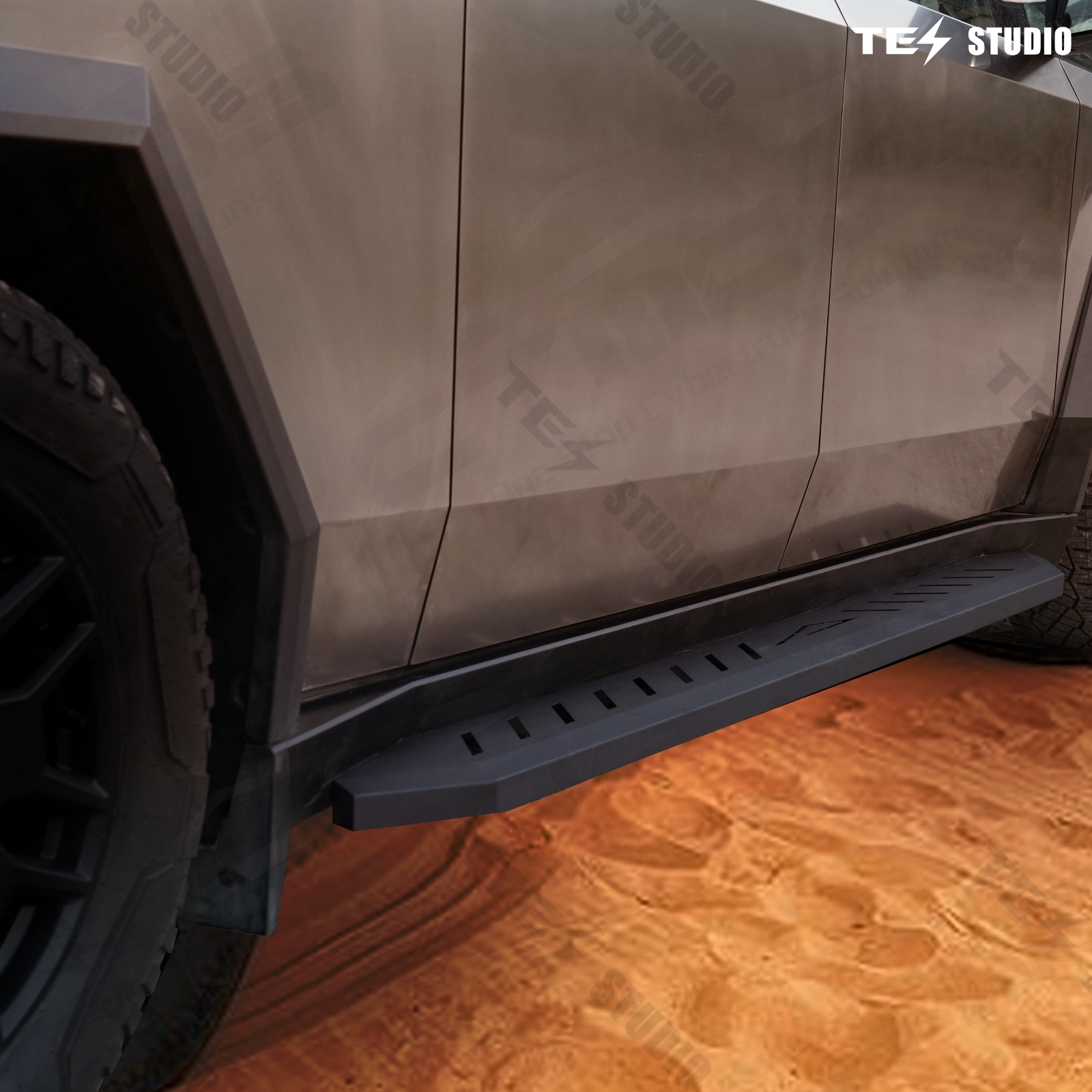 Tesstudio Cybertruck Accessories Running Boards Side Steps Exterior Brackets Nerf Bars for Tesla Cybertruck