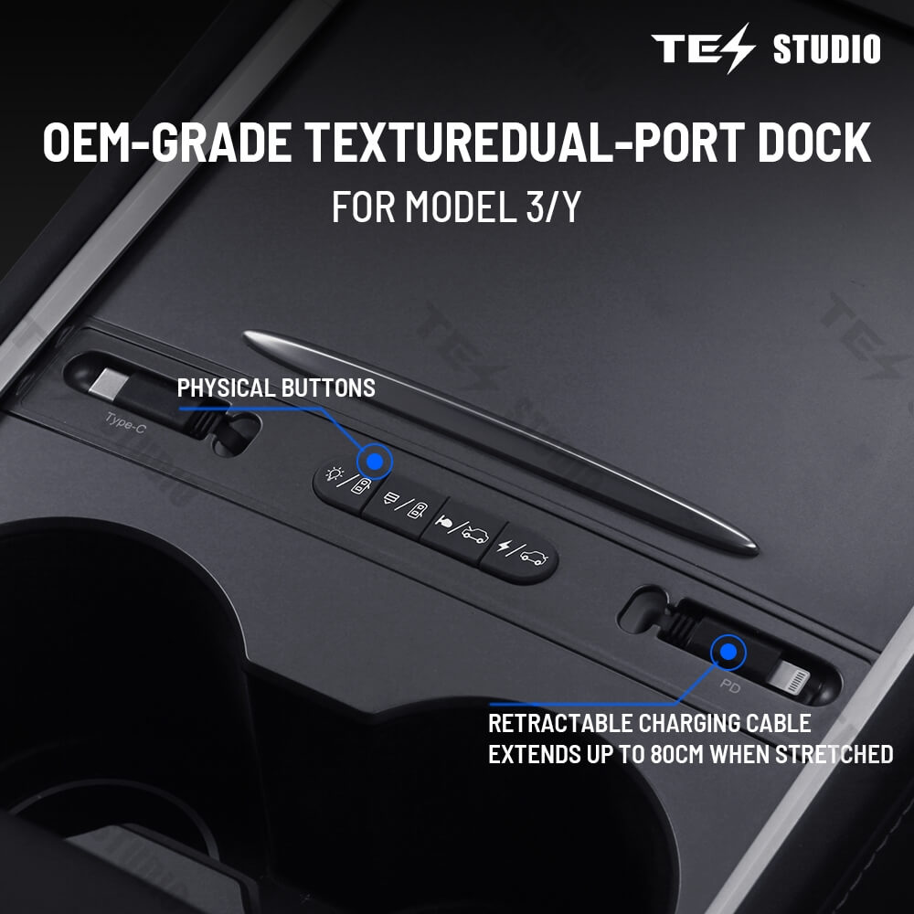 Tesstudio Smart Docking Station Enhanced Control and Charging for Tesla Model 3 and Model Y