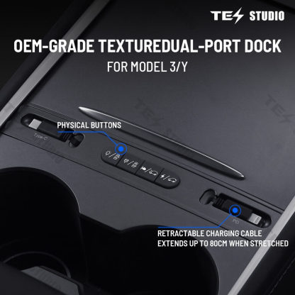 Enhanced Tesla Docking Station by Tesstudio - Model 3/Y Compatible