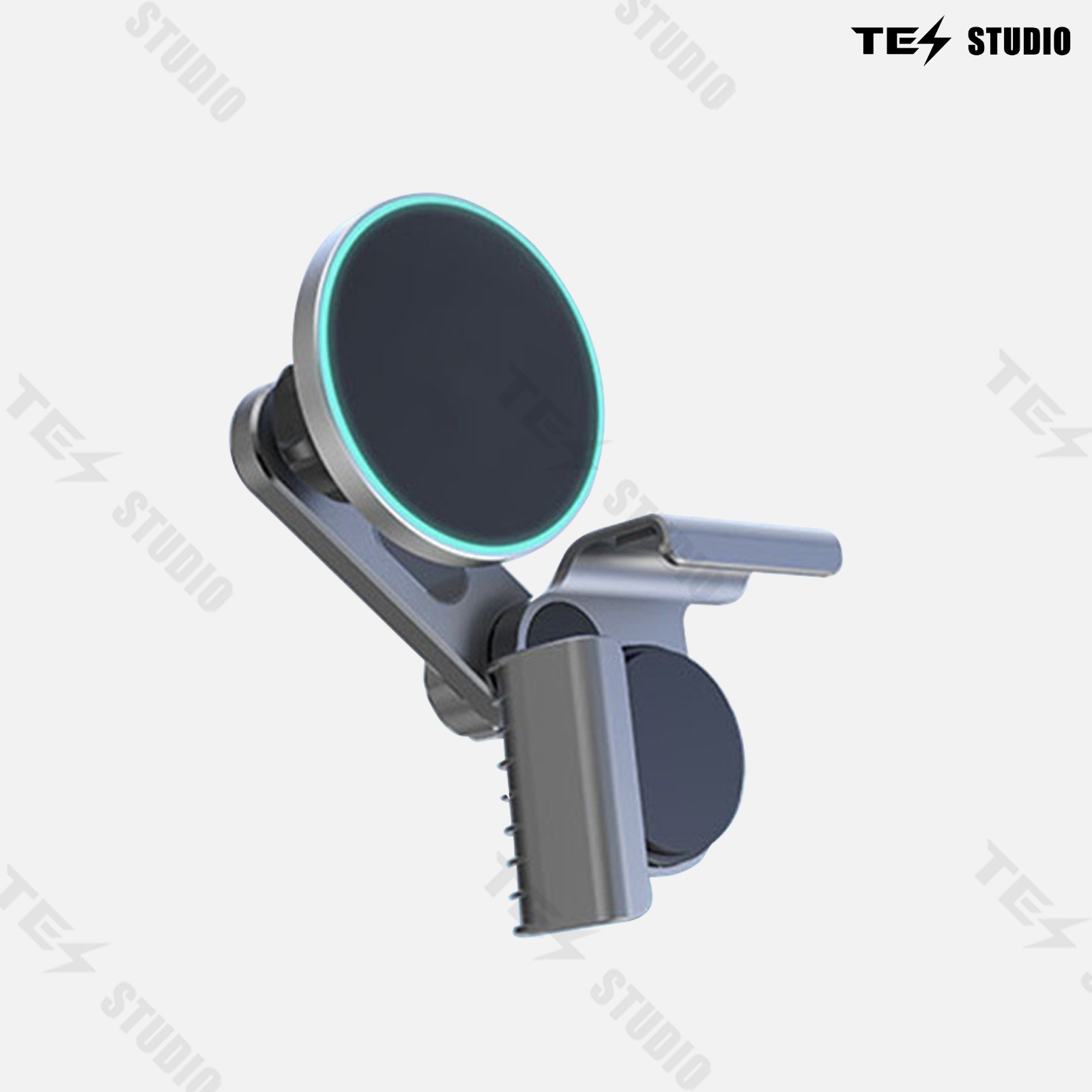 Fast Charging Wireless Car Charger Mount, Magnetic Foldable Car Phone Holder for Tesla Model 3/Y,Tesla Accessories/Tesstudio