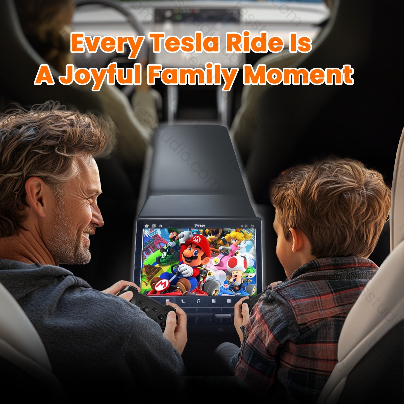 Tesstudio Tesla Accessories R89 Rear Display with Disney Plus Entertainment For Model 3/Y（February 2019+）
