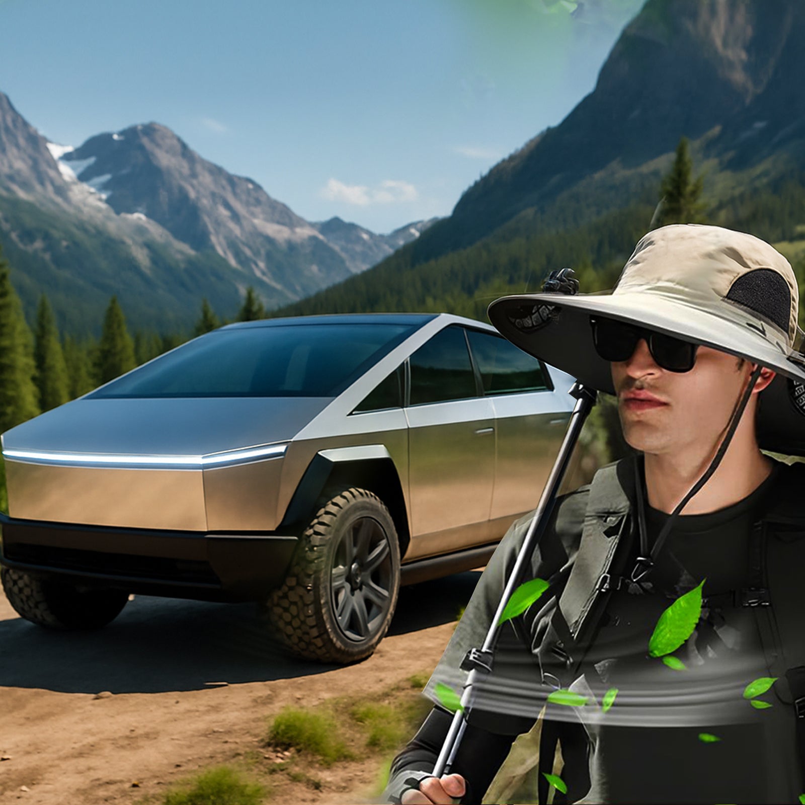 Solar-Powered Cooling Hat with USB Fan Outdoor Wide Brim Hat Tesstudio?