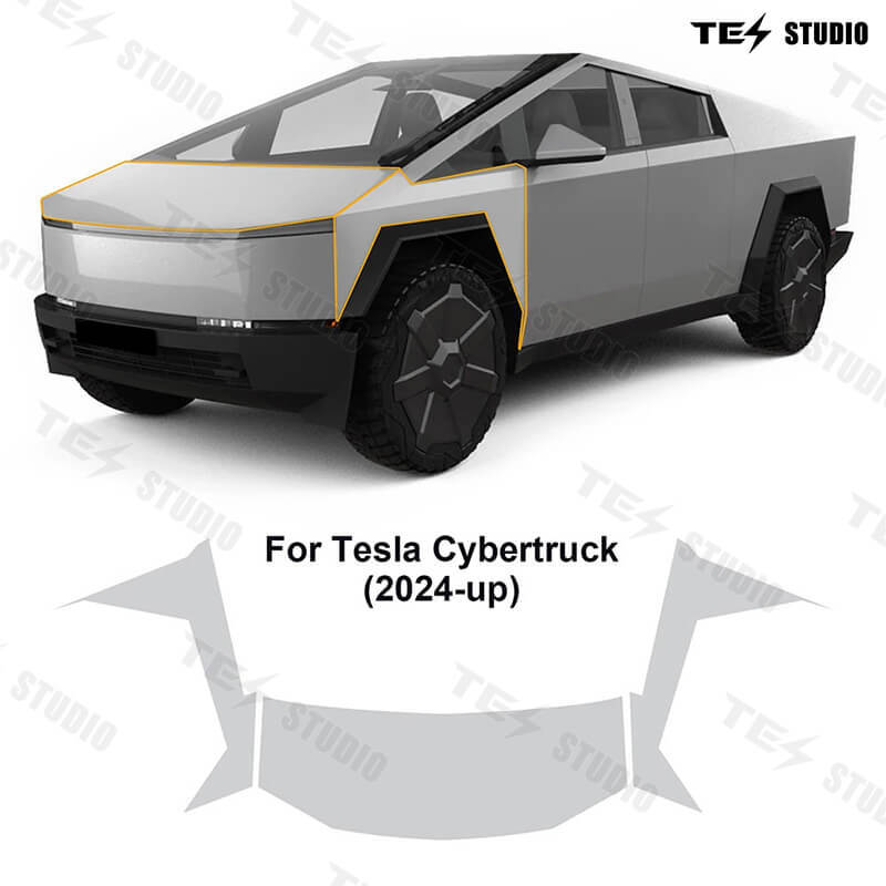 Tesstudio Tesla Accessories TPU Invisible Full Car Paint Protection Film-Paint Protection Film for Cybertruck