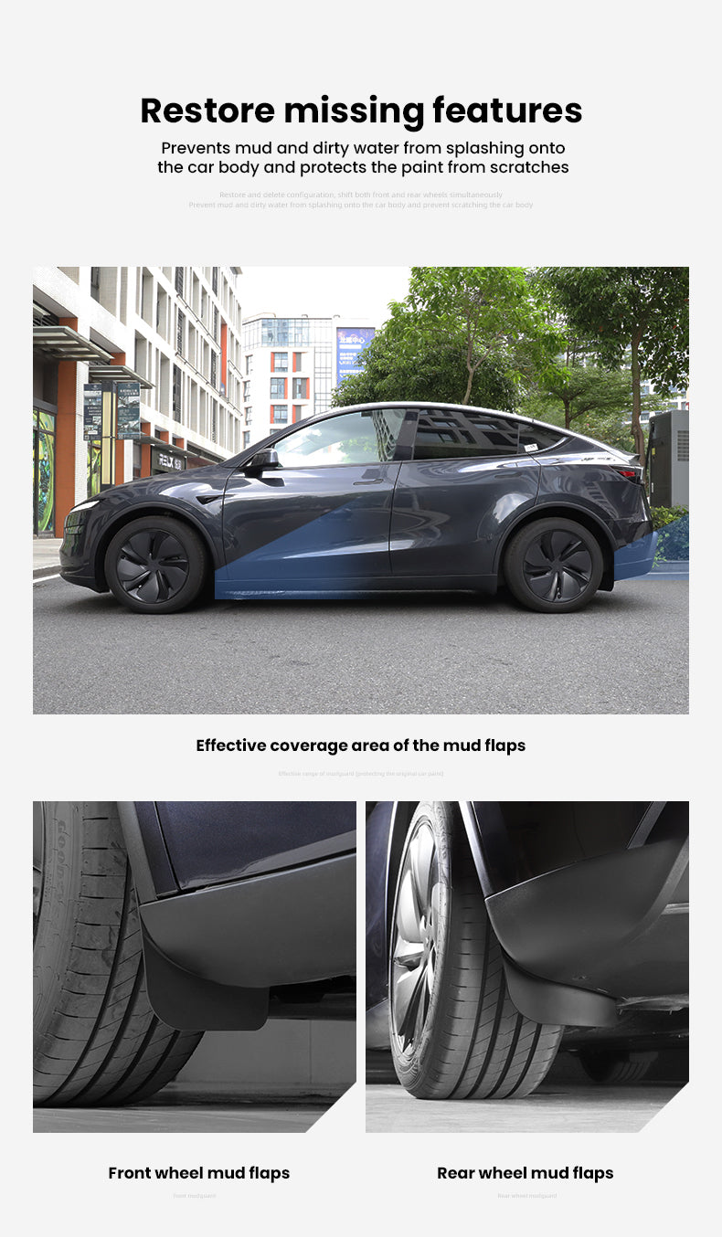 Tesla Model Y Juniper Mudflaps Mud Flaps Splash Guards Tesstudio?