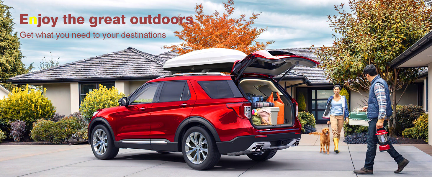 Lockable Roof Rack Crossbars For Ford Explorer 2021- 2025 Heavy Duty Anti-Theft Roof Rails