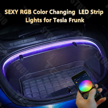 Tesstudio Model 3/Y/X/S Multi-function RGB LED Frunk Light Strip