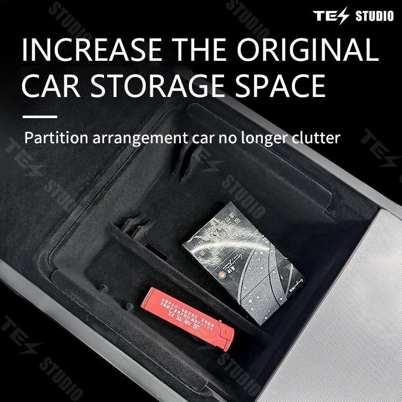 Tesstudio Center Console Storage Box For Tesla Model 3 Highland