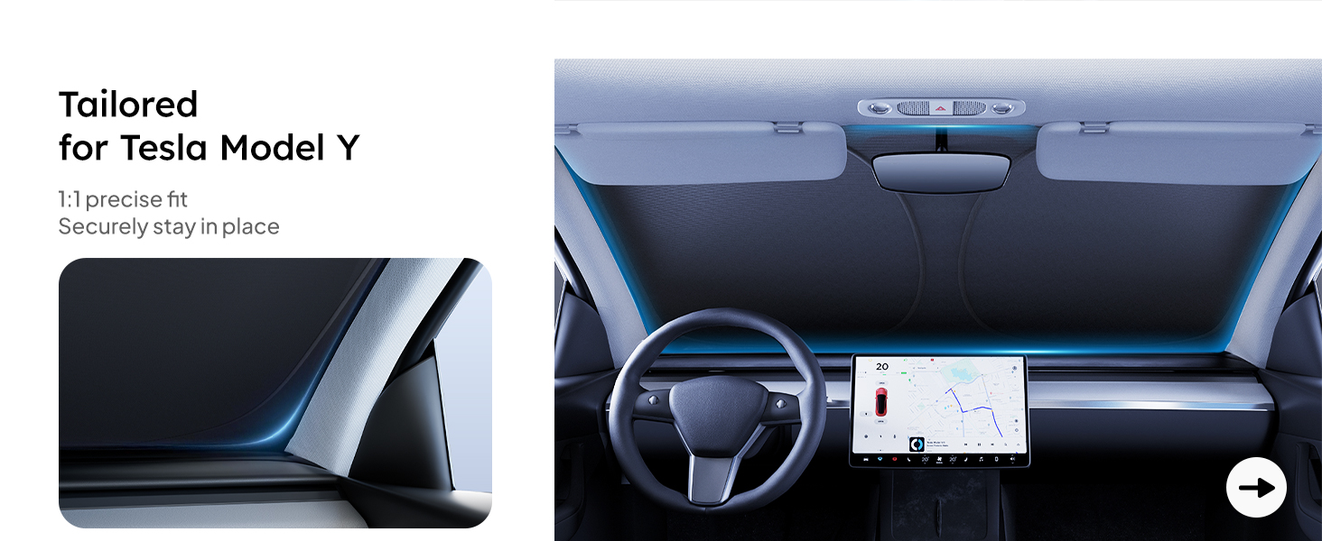 model y windshield sunshade