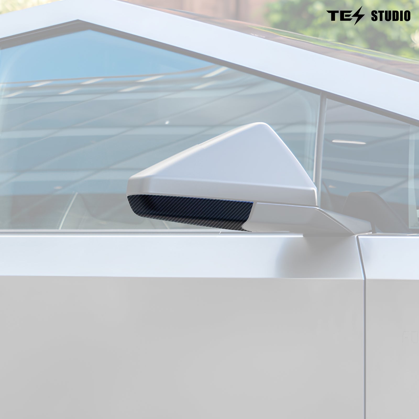 Tesla Cybertruck Carbon Fiber Rearview Side Mirror Bottom Covers Trim Side Mirror Accessories Tesstudio?