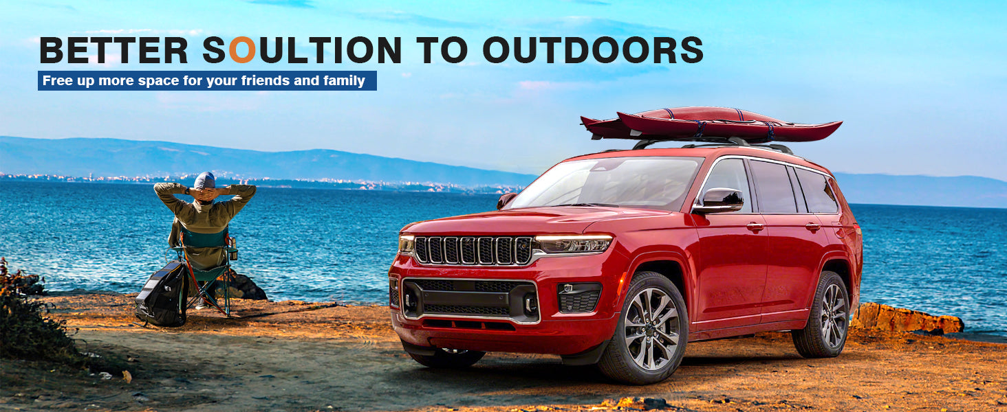 Roof Rack Cross Bars Compatible with Jeep Grand Cherokee L 2021-2025 and 2022 2023 2024 2025 Grand Cherokee WL