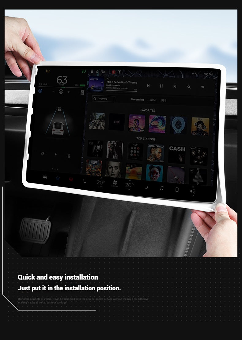 Tesla Interior Accessories Model 3 Highland Model Y Juniper Silicone Central Screen Protector Frame Tesstudio?