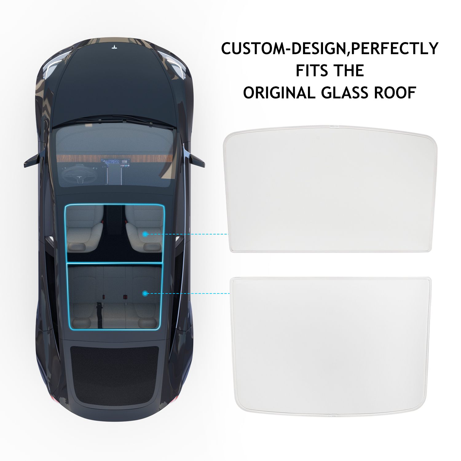 Tesstudio Summer Tesla Model 3/Y Roof Sunshade