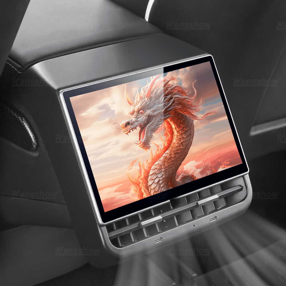 Tesstudio R86 Android Rear Entertainment Screen for Tesla Model 3/Y - Essential Tesla Accessories Upgrade with 8.66" HD Display-Tes studioScreen,Model Y interior,Model 3 interior,Model Y,Model 3tesla accessories