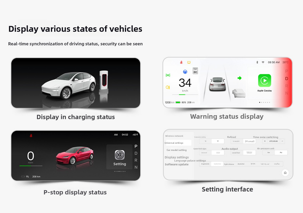 Tesla Model 3/3 Highland Model Y/Y Juniper F9 Pro CarPlay Screen Dashboard Display Tesstudio?