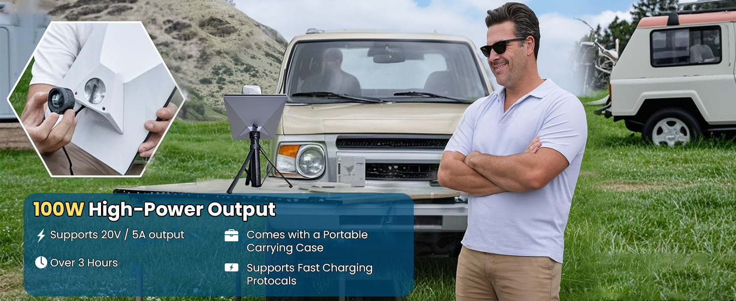 Adjustable Starlink Mini Mount with Battery Pack for Outdoor / Camping