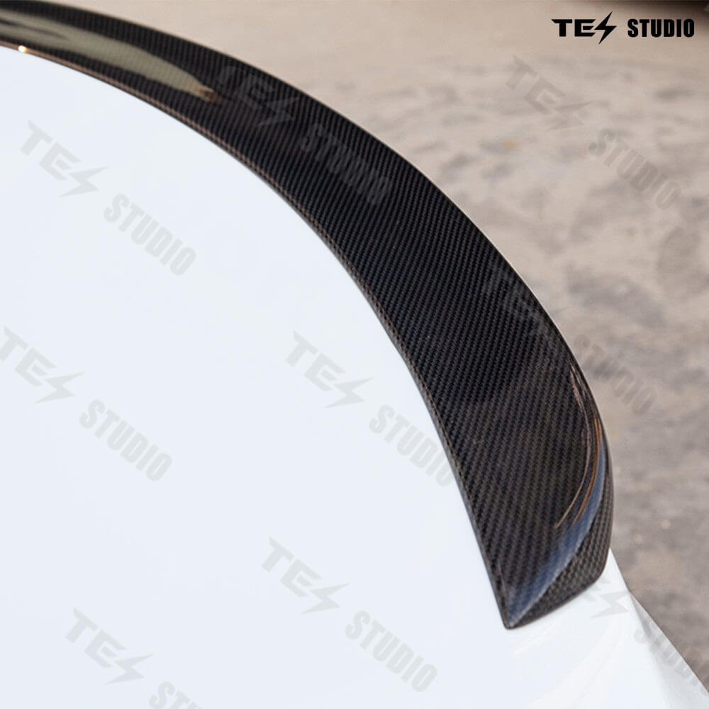 thumbnail image 2 of Rear Trunk Lip Spoiler For Tesla Model S (All Years) – Unpainted Flat Black – Spoilerking 244L 2 of 3