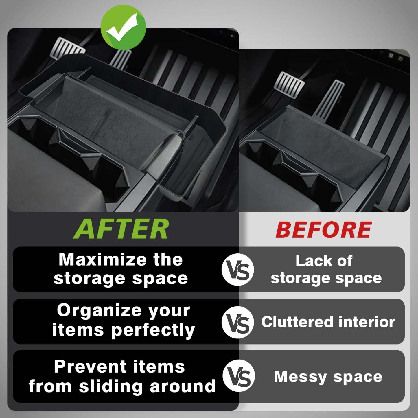 Tesstudio Cup Holder Front Organizer for Cybertruck