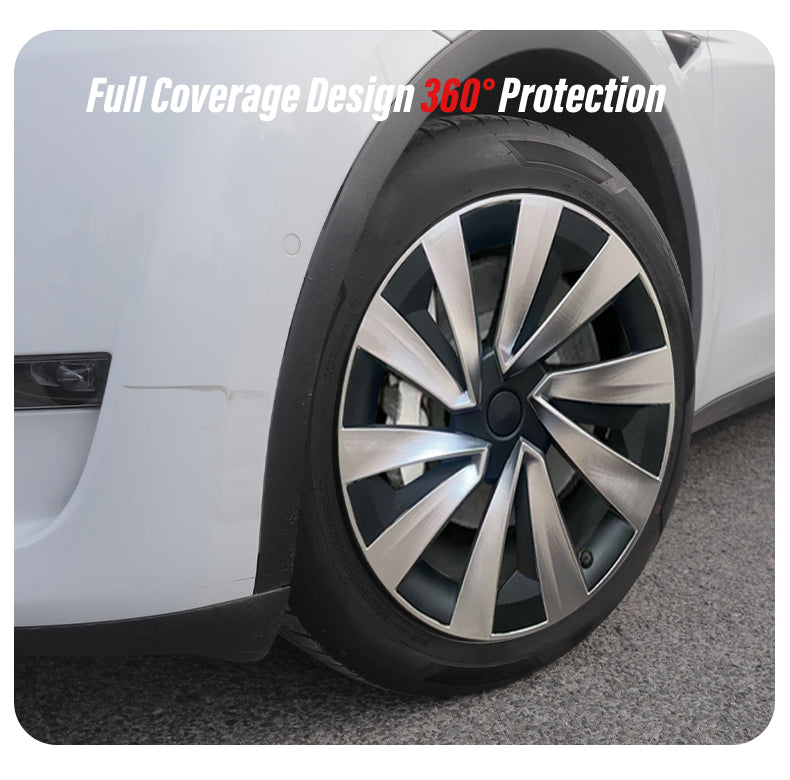 Tesla Model Y Juniper X Style 19" YB Turbine Wheel Covers Tesla Black Hub Caps Tesstudio?