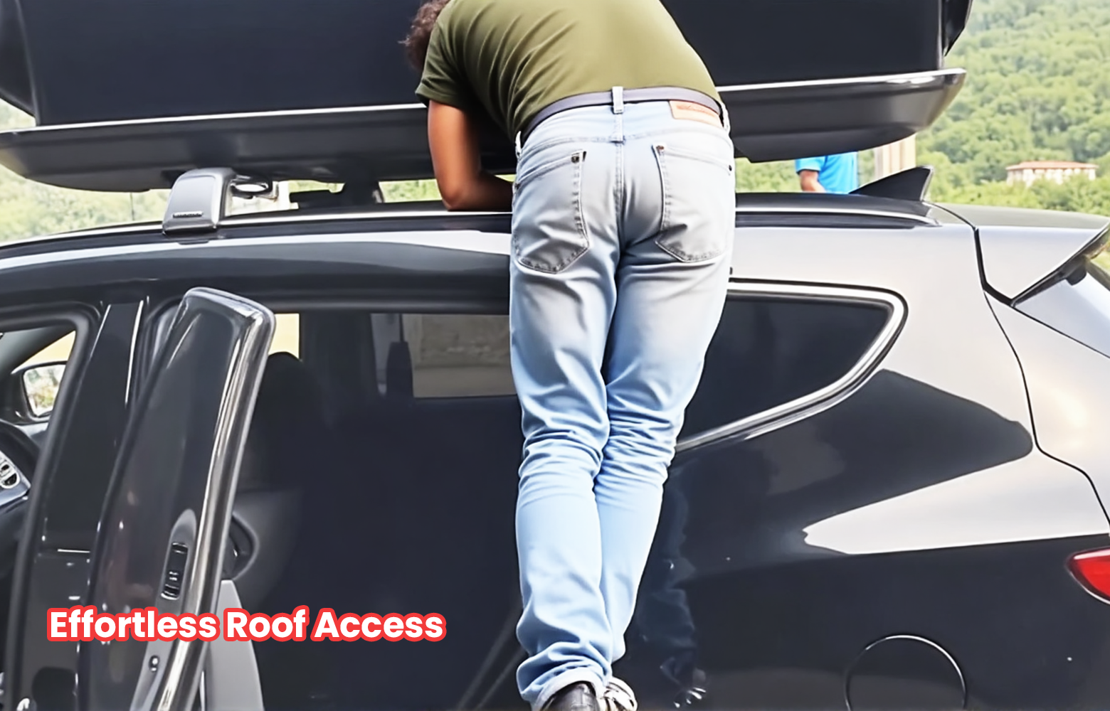 Car Door Step Folding Aluminum Alloy Car Step Universal Fit Most Cars SUVs and Trucks