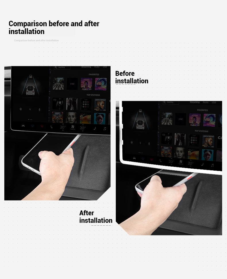 Tesla Interior Accessories Model 3 Highland Model Y Juniper Silicone Central Screen Protector Frame Tesstudio?